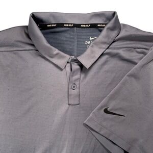 Nike‎ Golf Dri-Fit Polo Shirt Men's XL Gray Short Sleeve Performance